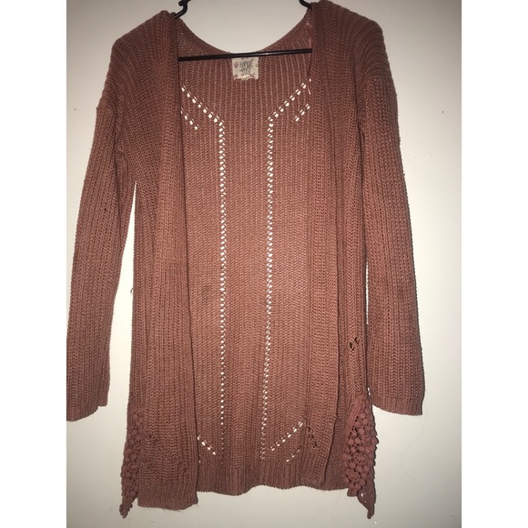 “Hippie rose” peach cardigan - Picture 1 of 2